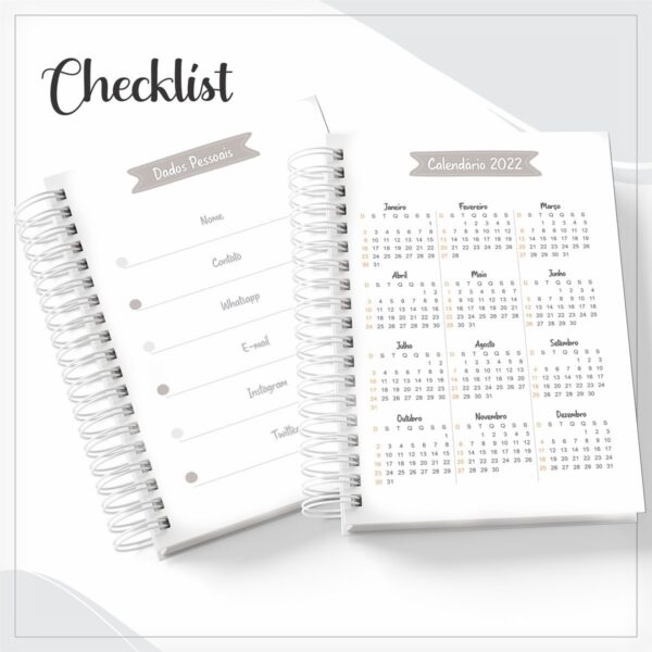 Agenda Checklist Masculina Azul - Arquivo Digital - Imagem 3