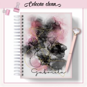 agenda clean pink black datada 2023 arquivo digital arquivos digitais