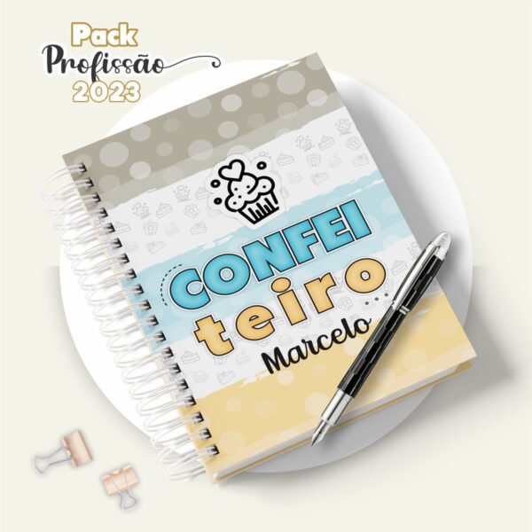 Agenda Confeiteiro Masculina - Arquivo Digital - Imagem 2