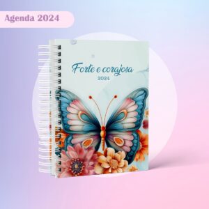 agenda crista feminina datada 2024 arquivo digital encadernacao digital
