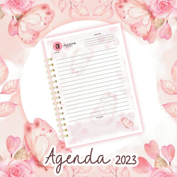 Agenda Datada 2023 Borboletas - Arquivo Digital - Imagem 2