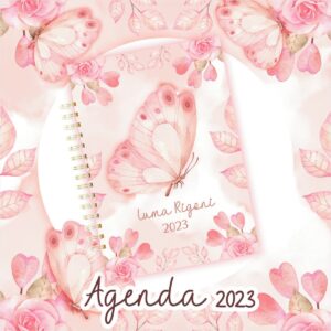 agenda datada 2023 borboletas arquivo digital papelaria
