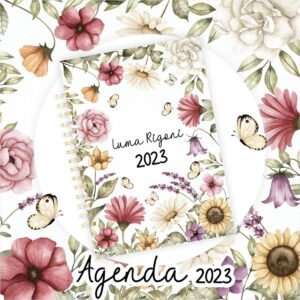 agenda datada 2023 floral arquivo digital agenda 2023