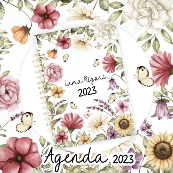 Agenda Datada 2023 Floral - Arquivo Digital