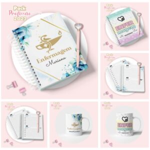 agenda enfermagem feminina arquivo digital personalizacao 2