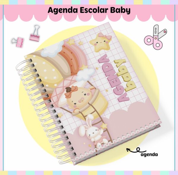 Agenda Escolar Baby Menina e Menino - Arquivo Digital