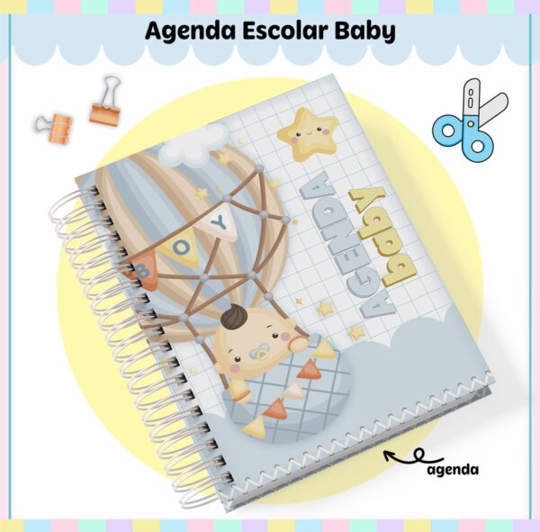 Agenda Escolar Baby Menina e Menino - Arquivo Digital