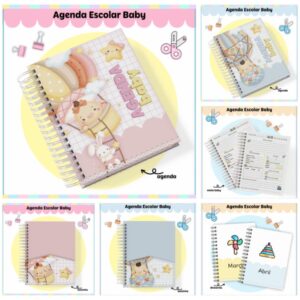 agenda escolar baby menina e menino arquivo digital agenda escolar baby menina 1