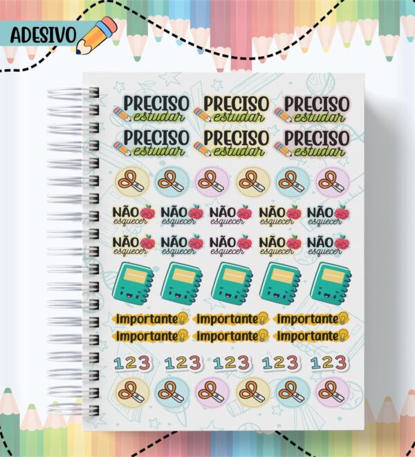 Agenda Escolar Colorida - Arquivo Digital