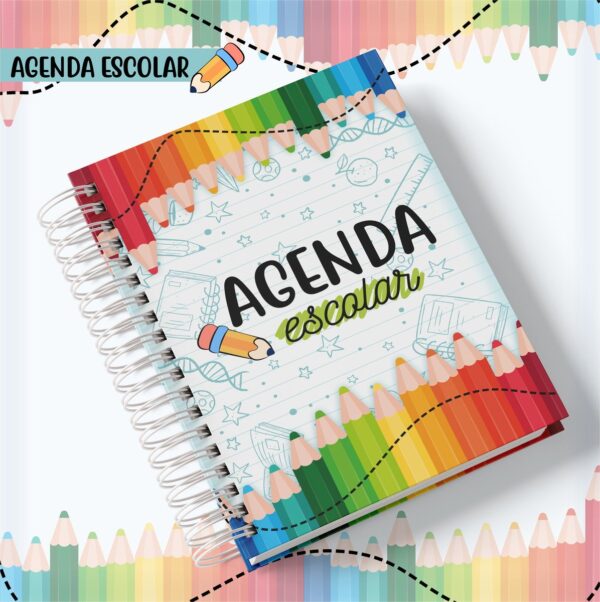 Agenda Escolar Colorida - Arquivo Digital