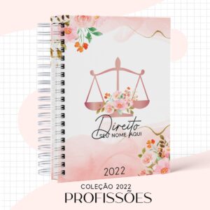 agenda feminina direito 2022 arquivo digital papelaria digital