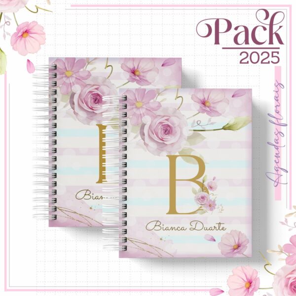 Agenda Feminina Floral Candy 2025 - Arquivo Digital
