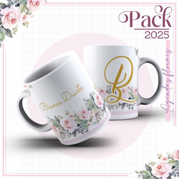 Agenda Feminina Floral Minimalista 2025 - Arquivo Digital - Imagem 4