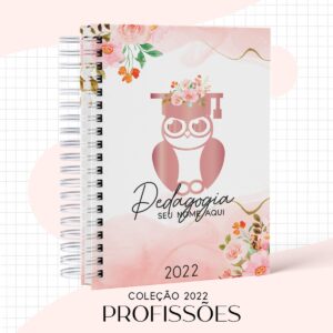 agenda feminina pedagogia 2022 arquivo digital colecao profissoes
