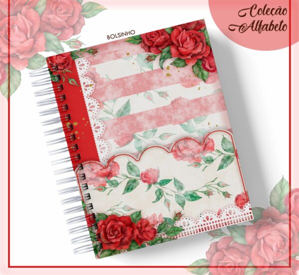 Agenda Floral Vermelho - Datada 2023 - Arquivo Digital - Imagem 2