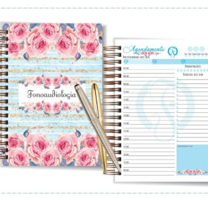 agenda fonoaudiologia permanente arquivo digital papelaria personalizada