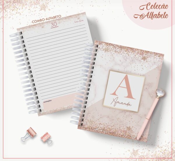 Agenda Glitter - Datada 2023 - Arquivo Digital