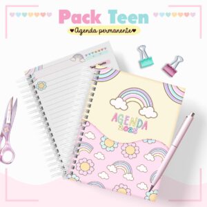 Agenda Infantil Permanente Arco Iris Candy - Arquivo Digital