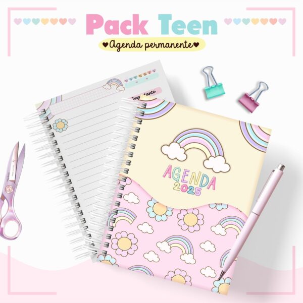 Agenda Infantil Permanente Arco Iris Candy - Arquivo Digital