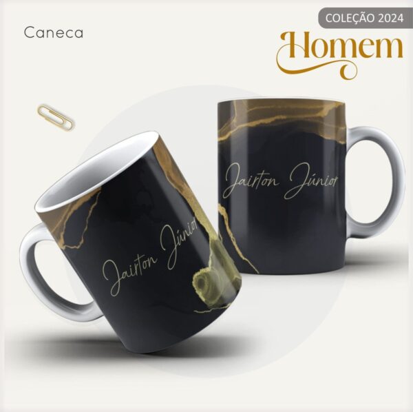 Agenda Masculina Marble Amarelo - Arquivo Digital
