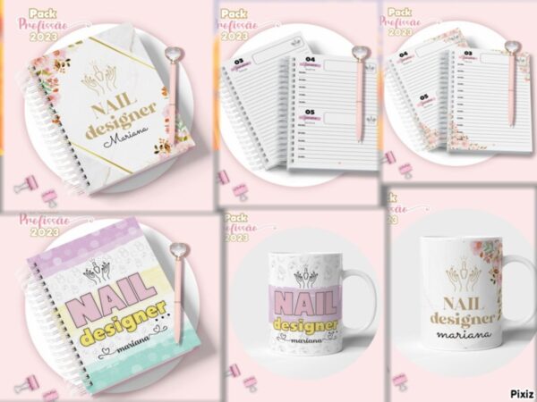 Agenda Nail Designer Feminina - Arquivo Digital