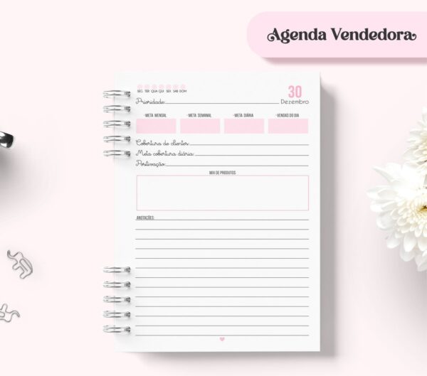 Agenda Permanente Datada Vendedora - Arquivo Digital - Imagem 3
