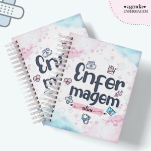 agenda profissao enfermagem feminino arquivo digital encadernacao 2