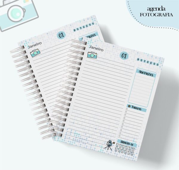 Agenda Profissão Fotografo Masculino - Arquivo Digital