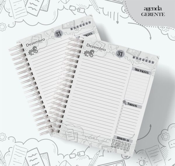 Agenda Profissão Gerente Masculino - Arquivo Digital - Imagem 2
