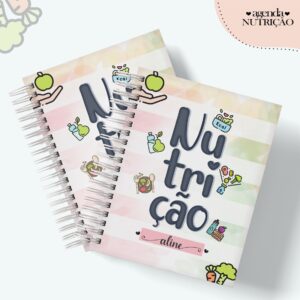 agenda profissao nutricao feminino arquivo digital encadernacao 2