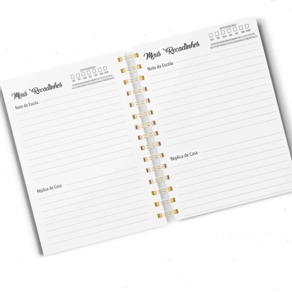 Agenda Recados Escolar Infantil - Arquivo Digital