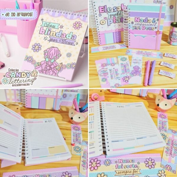 Agendas Candy Lettering 2023 - Arquivo Digital