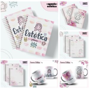 agendas estetica arquivo digital papel e scrapbook