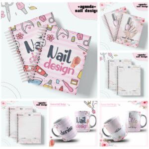 agendas nail design arquivo digital caderno