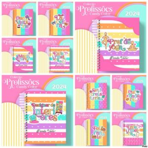 agendas profissoes femininas candy full arquivo digital agenda floral