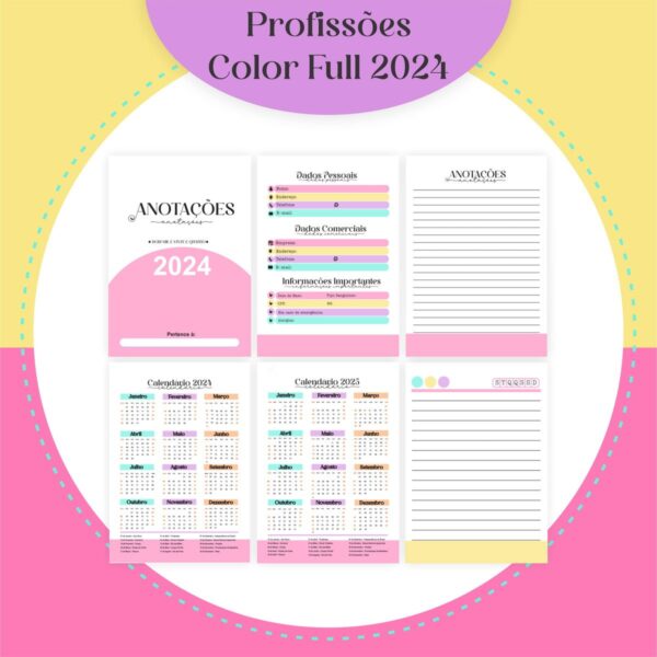 Agendas Profissões Femininas Candy Full - Arquivo Digital - Imagem 4