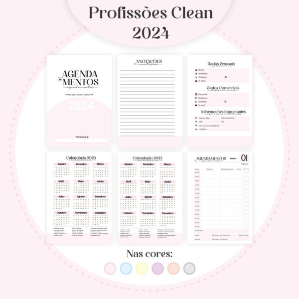 Agendas Profissões Femininas Clean - Arquivo Digital - Imagem 3