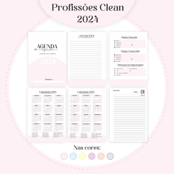 Agendas Profissões Femininas Clean - Arquivo Digital - Imagem 4