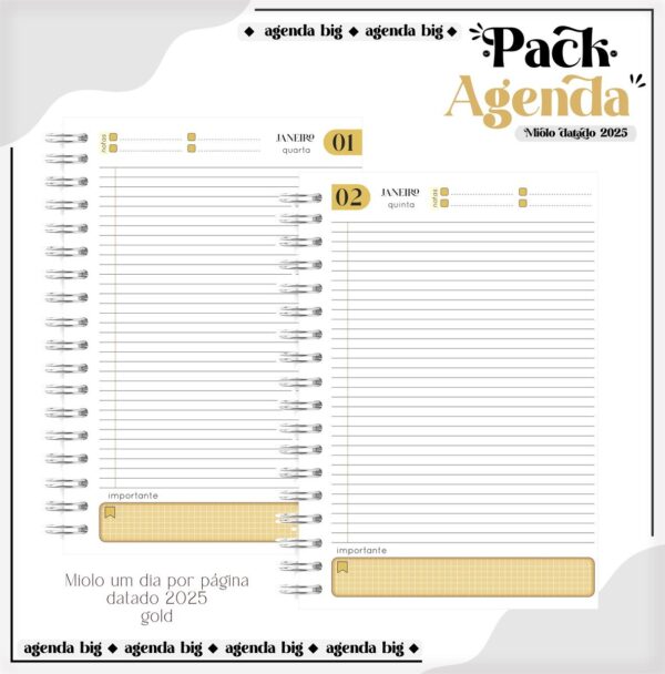 Agendas Tamanho Universitário Masculino - Arquivo Digital - Imagem 4