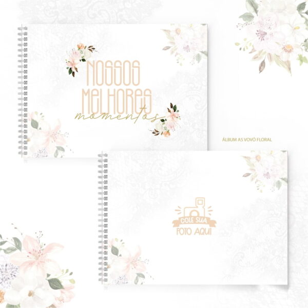 Álbum A5 Vovó Floral - Arquivo Digital - Imagem 2
