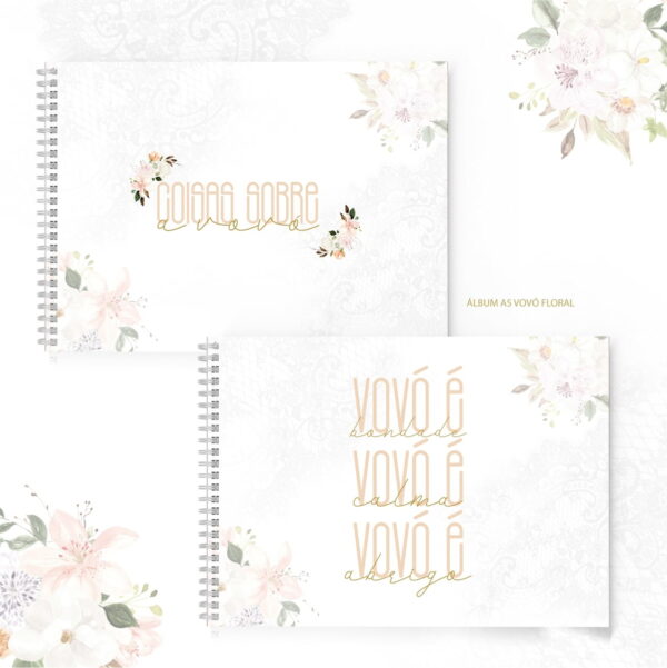 Álbum A5 Vovó Floral - Arquivo Digital - Imagem 3