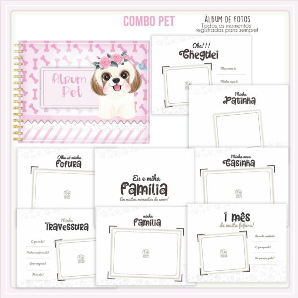 Álbum de Fotos Pet Cachorrinha - Arquivo Digital