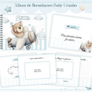 album do bebe baby urso menino arquivo digital album do bebe baby menino