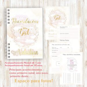 album do bebe menina rosa cha arquivo digital registro informacoes bebe 1