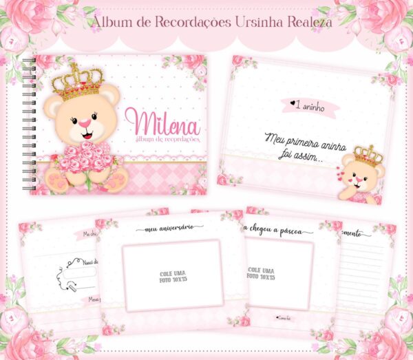 Álbum do Bebê Ursinha Realeza - Arquivo Digital