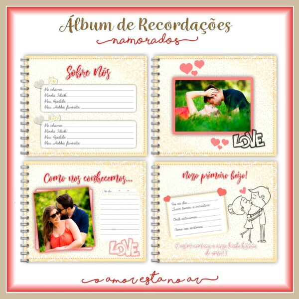 Álbum e Diário Dia dos Namorados Me faz tão bem -Arq.Digital - Imagem 2