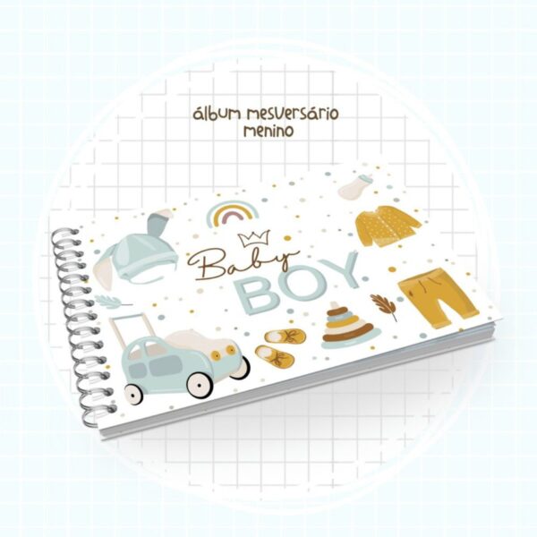 Álbum Mesversário Menino - Arquivo Digital - Imagem 2
