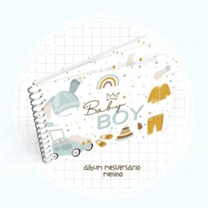 album mesversario menino arquivo digital registro de informacoes do bebe