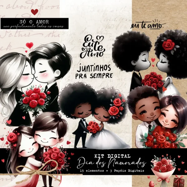Amor em PNG: Kits para Personalização Criativa