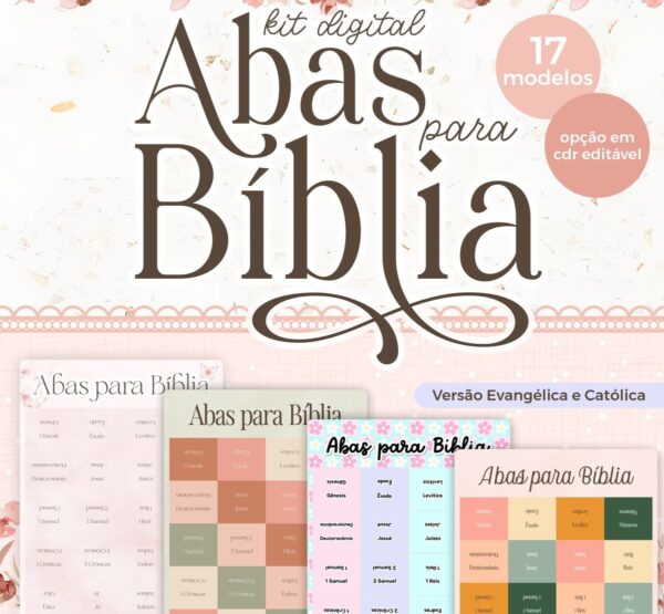Arquivo Abas para Bíblia Png e pdf